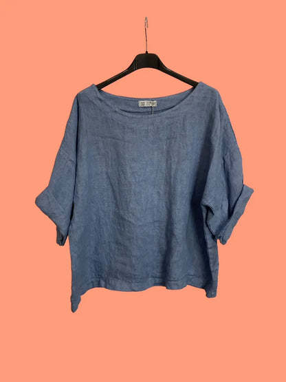 Linen Boatneck Blouse