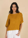Linen Boatneck Blouse