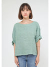 Linen Boatneck Blouse