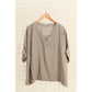 Linen V-Neck Blouse