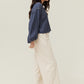 Lace Trim Mixed Blouse