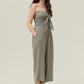 Tie Front Gauze Jumpsuit