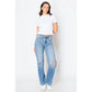 Tummy Control High rise relaxed straight Jeans