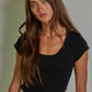 Ribbed Round Neck T-Shirt