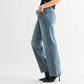 Loose Low Rise Stretch Straight Jeans