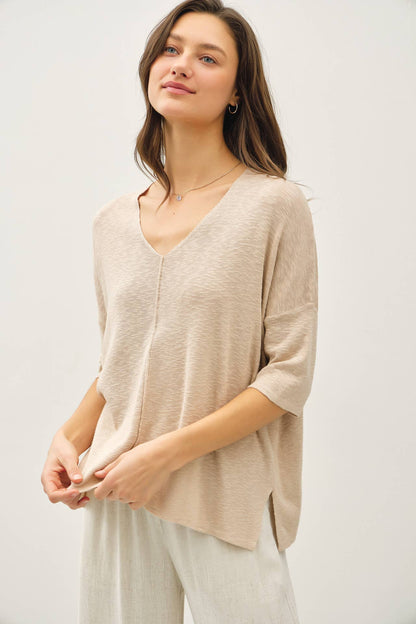 Relaxed Half Sleeve Sweater