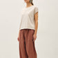 BOXY CUT CAP SLEEVE TEE