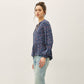 FLORAL PRINT V-NECK CHIFFON BLOUSE TOP