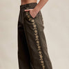 Floral Embroidered Cropped Wide-Leg Pants