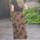 Womens Braylyn Camel Floral Midi Skirt Fall 2025