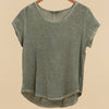 Cotton-linen blend t-shirt