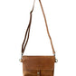 Snap Buckle Leather Crossbody Bag