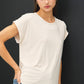 Round Neck Cap Sleeve Tee