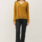 V-Neck Dropped Shoulder Sweater