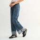 Vintage Dark Cuffed Wide Ankle Jean
