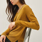 V-Neck Dropped Shoulder Sweater
