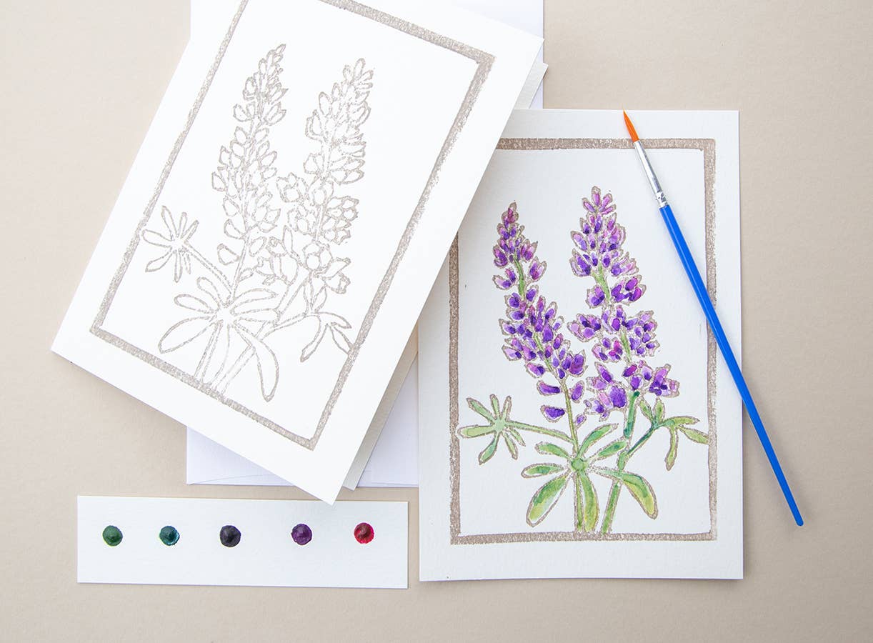 Watercolor Card & Envelope Art Kit