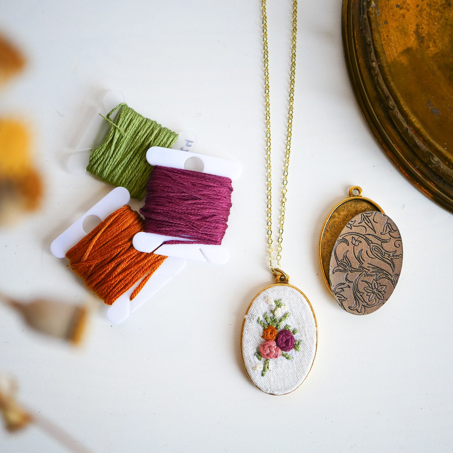 Embroidered Necklace Class - Tuesday April 16th 6-8pm