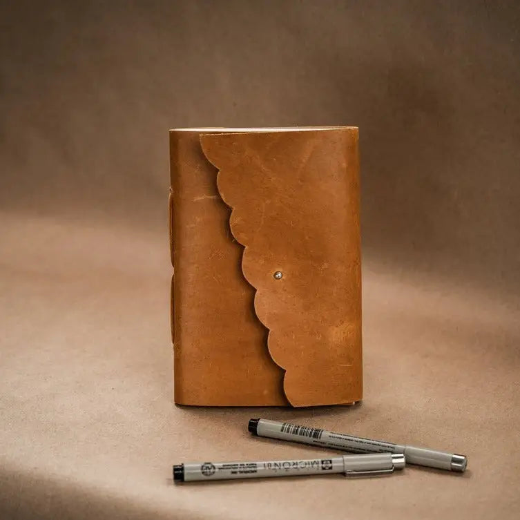 Scalloped Leather Journal