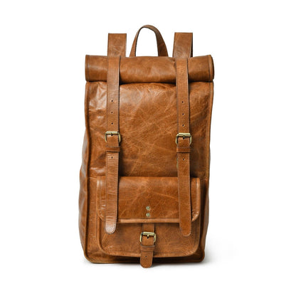 DuVall Leather Rolltop Backpack